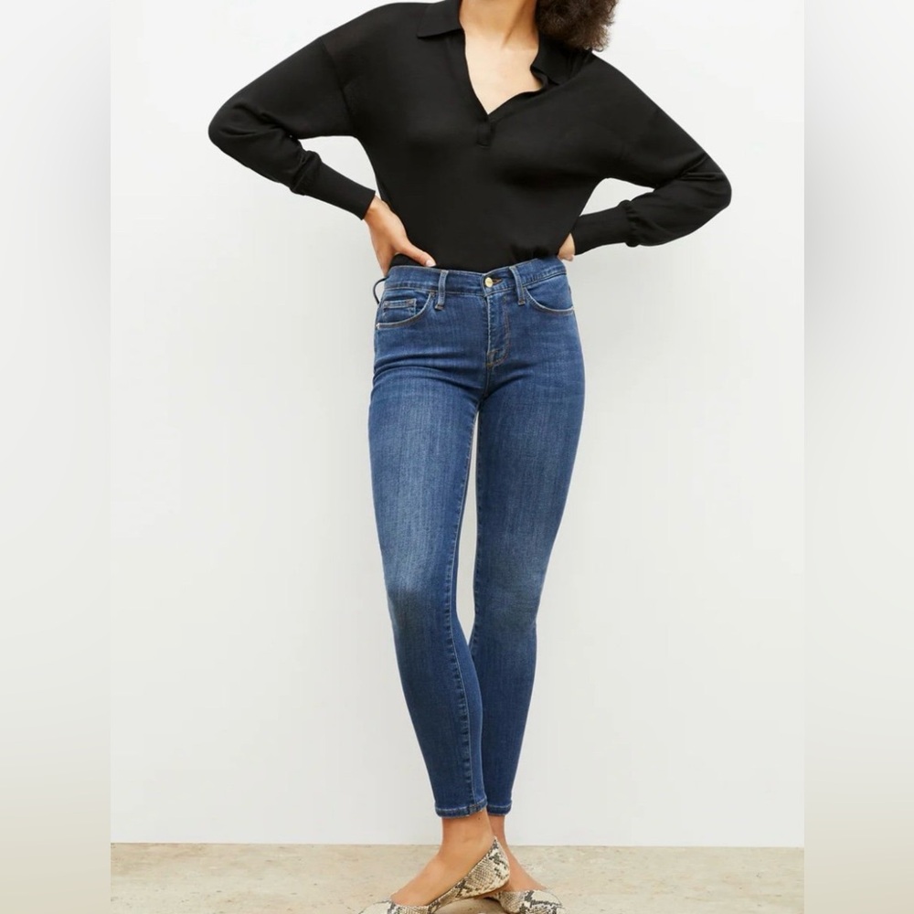 Frame Denim Dark Blue Skinny Jeans